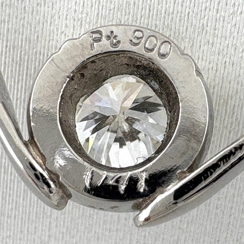 ダイヤモンド デザインネックレス プラチナ ネックレス Pt900 ダイヤモンド レディース 【中古】nbjwl