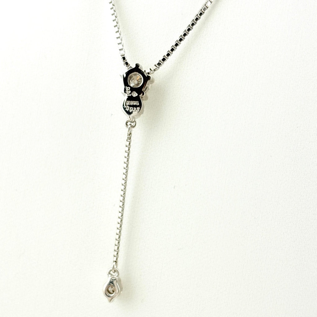 ダイヤモンド デザインネックレス WG ホワイトゴールド ペンダント メレダイヤ ネックレス K18 WG ダイヤモンド レディース 【中古】nbjwl