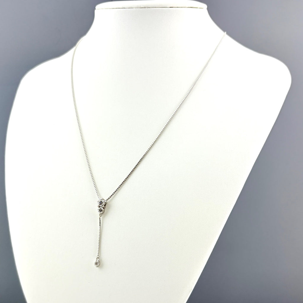 ダイヤモンド デザインネックレス WG ホワイトゴールド ペンダント メレダイヤ ネックレス K18 WG ダイヤモンド レディース 【中古】nbjwl