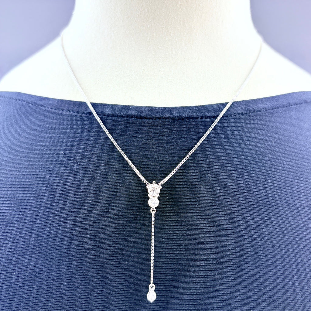 ダイヤモンド デザインネックレス WG ホワイトゴールド ペンダント メレダイヤ ネックレス K18 WG ダイヤモンド レディース 【中古】nbjwl