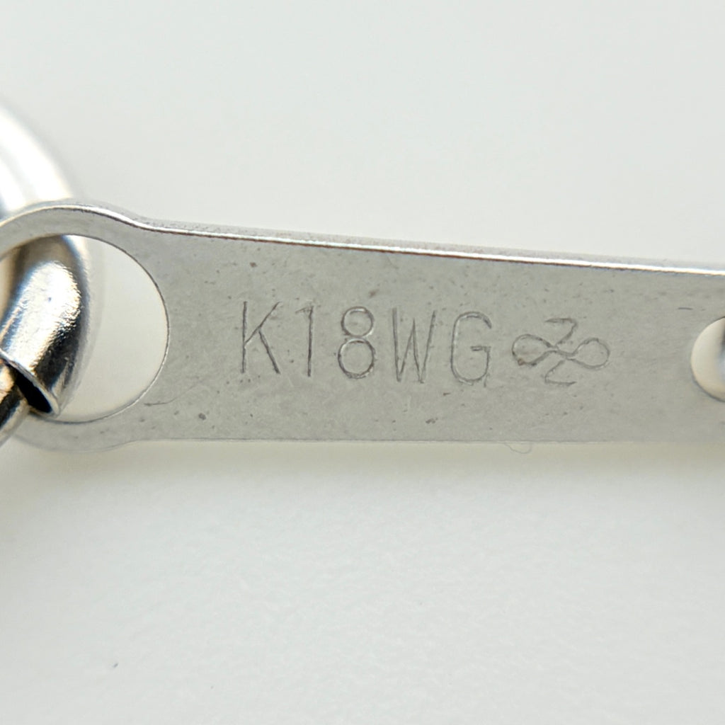 ダイヤモンド デザインネックレス WG ホワイトゴールド ペンダント メレダイヤ ネックレス K18 WG ダイヤモンド レディース 【中古】nbjwl