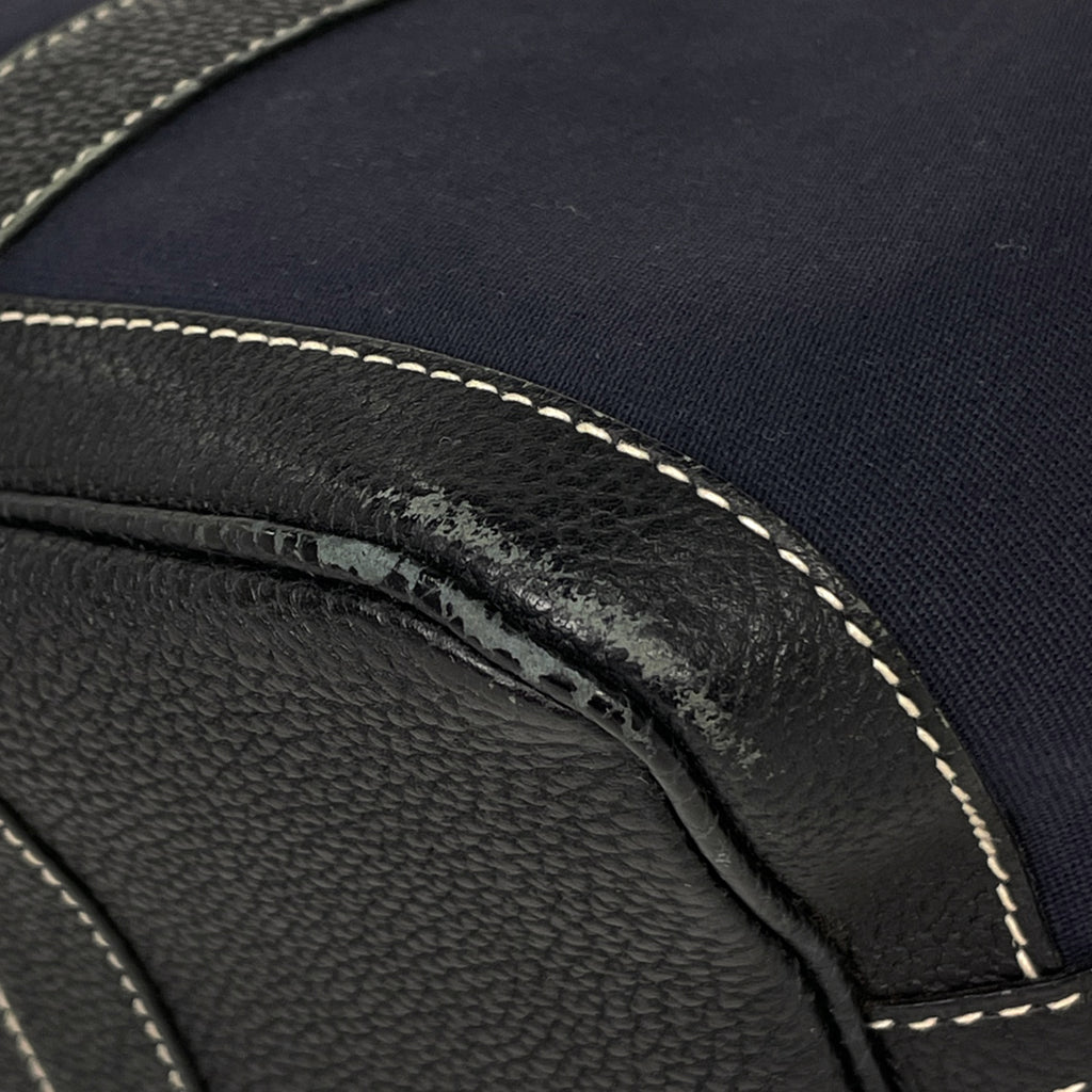 エルメス ガーデンパーティ TPM ハンドバッグ トートバッグ トワルオフィシエ ネイビー □H レディース 【中古】brbag