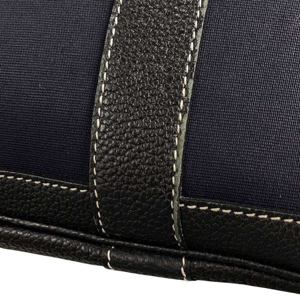 エルメス ガーデンパーティ TPM ハンドバッグ トートバッグ トワルオフィシエ ネイビー □H レディース 【中古】brbag