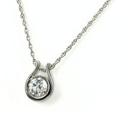 約40cm ダイヤモンド ネックレス プラチナ ペンダント Pt850 ダイヤモンド レディース 【中古】nbjwl