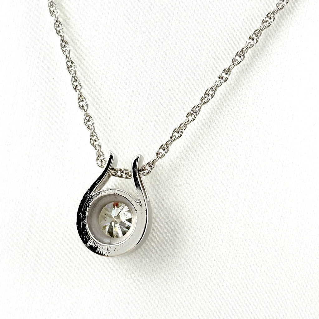 約40cm ダイヤモンド ネックレス プラチナ ペンダント Pt850 ダイヤモンド レディース 【中古】nbjwl