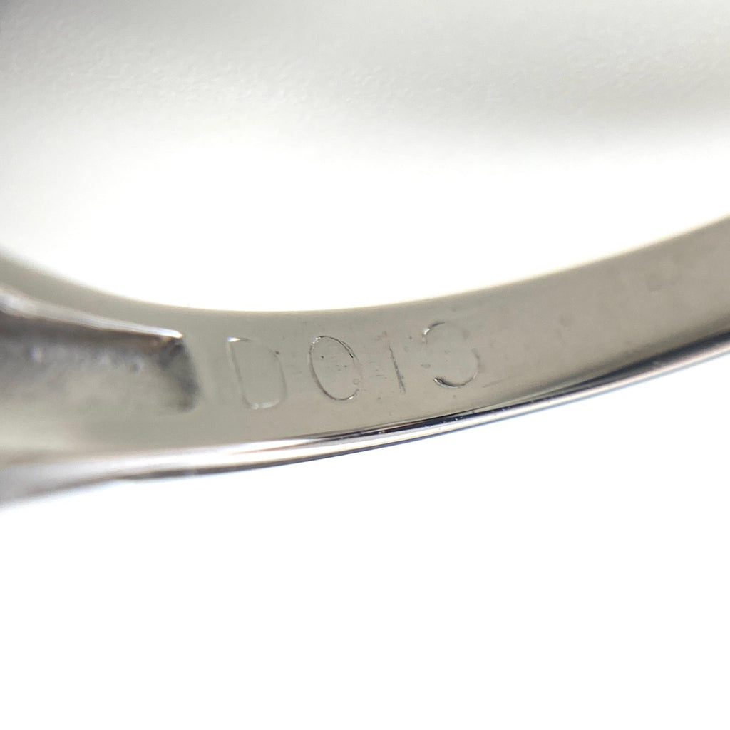 アクアマリン デザインリング プラチナ 指輪 メレダイヤ リング 8号 Pt900 アクアマリン ダイヤモンド レディース 【中古】nbjwl