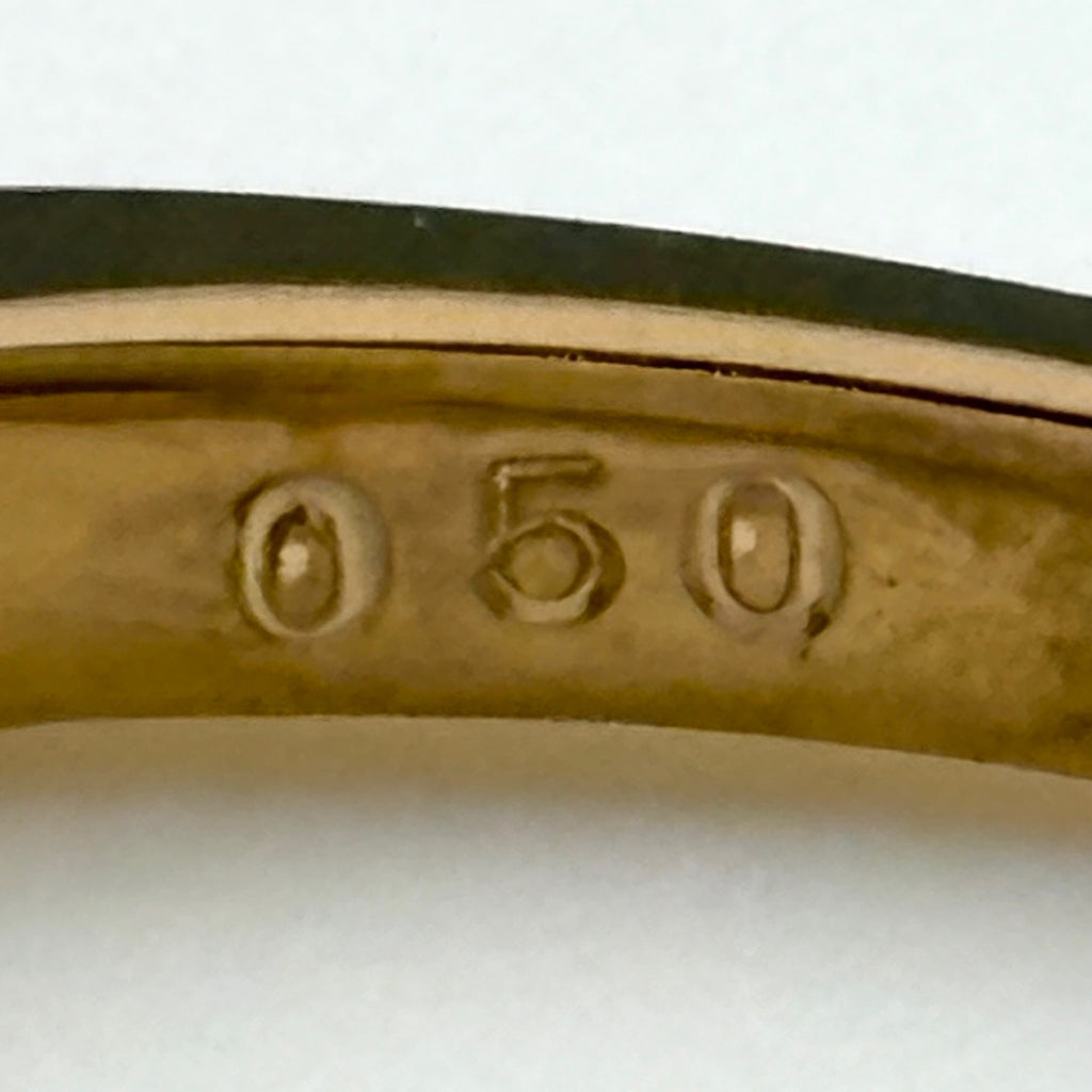 メレダイヤ デザインリング YG イエローゴールド 指輪 リング 20号 K24 ダイヤモンド メンズ 【中古】nbjwl