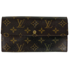 ルイ・ヴィトン ポシェット ポルト モネ クレディ 札入れ 小銭入れ 二つ折り 長財布 モノグラム ブラウン M61726 レディース 【中古】brbag