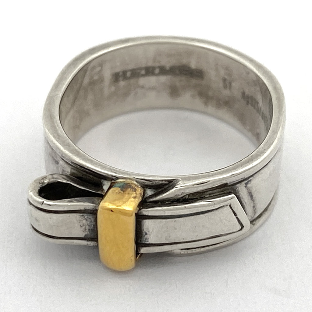 エルメス アルテミス リング 指輪 リング 10号 シルバー925 750 シルバー ゴールド レディース 【中古】bracc