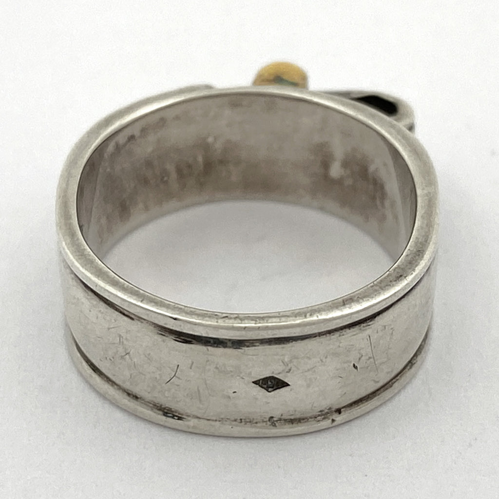 エルメス アルテミス リング 指輪 リング 10号 シルバー925 750 シルバー ゴールド レディース 【中古】bracc