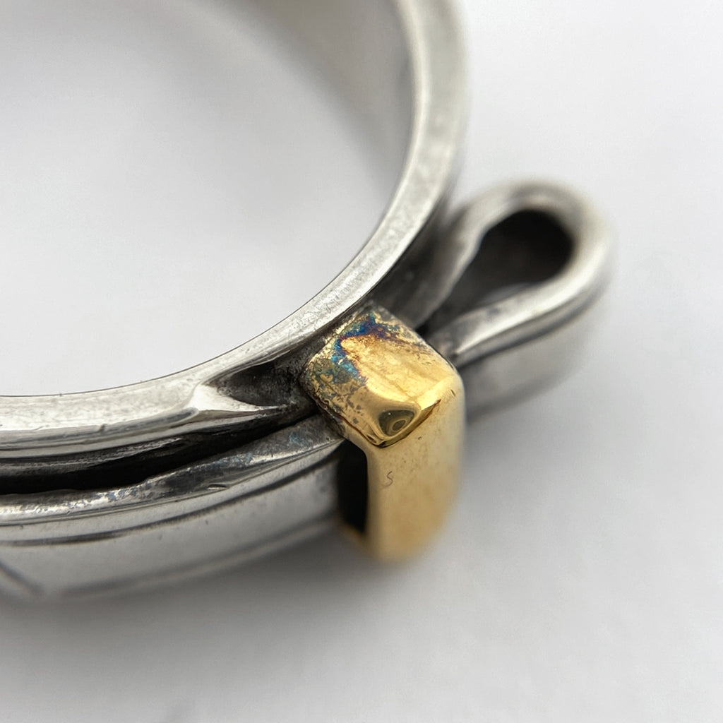 エルメス アルテミス リング 指輪 リング 10号 シルバー925 750 シルバー ゴールド レディース 【中古】bracc