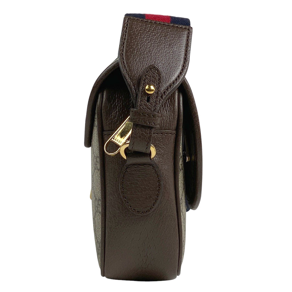 グッチ オフィディア スモール ショルダーバッグ シェリーライン ウェブ ダブルG ショルダーバッグ GGスプリーム ベージュ ブラウン 722117 レディース 【中古】brbag