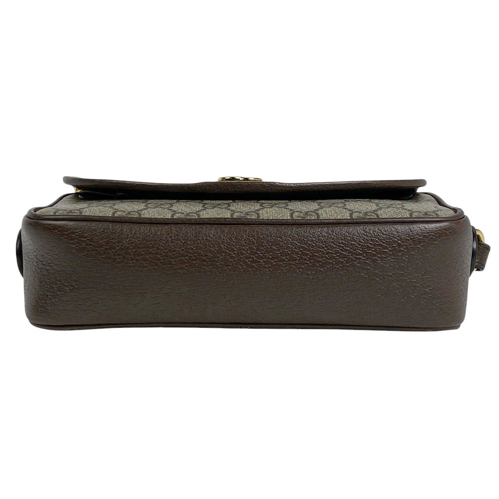 グッチ オフィディア スモール ショルダーバッグ シェリーライン ウェブ ダブルG ショルダーバッグ GGスプリーム ベージュ ブラウン 722117 レディース 【中古】brbag