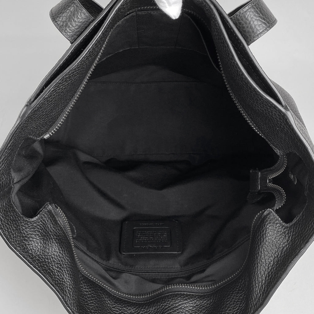 コーチ ロゴ トートバッグ ショルダーバッグ トートバッグ レザー ブラック レディース 【中古】brbag