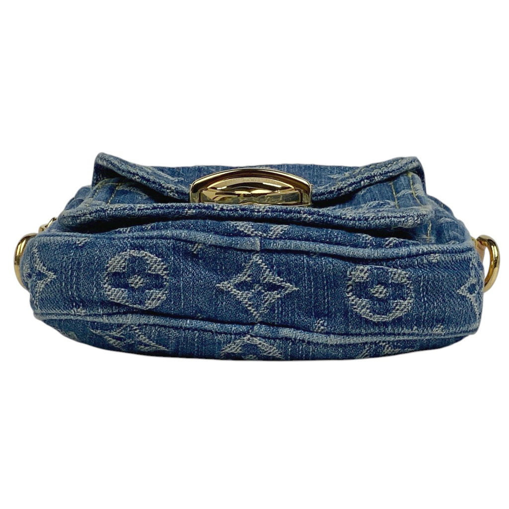 ルイ・ヴィトン ポシェット フェアファックス 斜め掛け ショルダーバッグ モノグラムデニム ブルー M82948 レディース 【中古】brbag