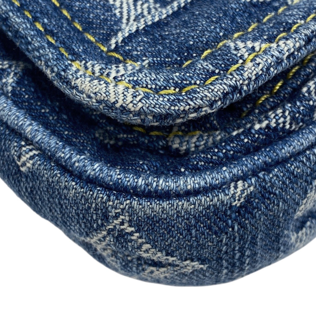 ルイ・ヴィトン ポシェット フェアファックス 斜め掛け ショルダーバッグ モノグラムデニム ブルー M82948 レディース 【中古】brbag