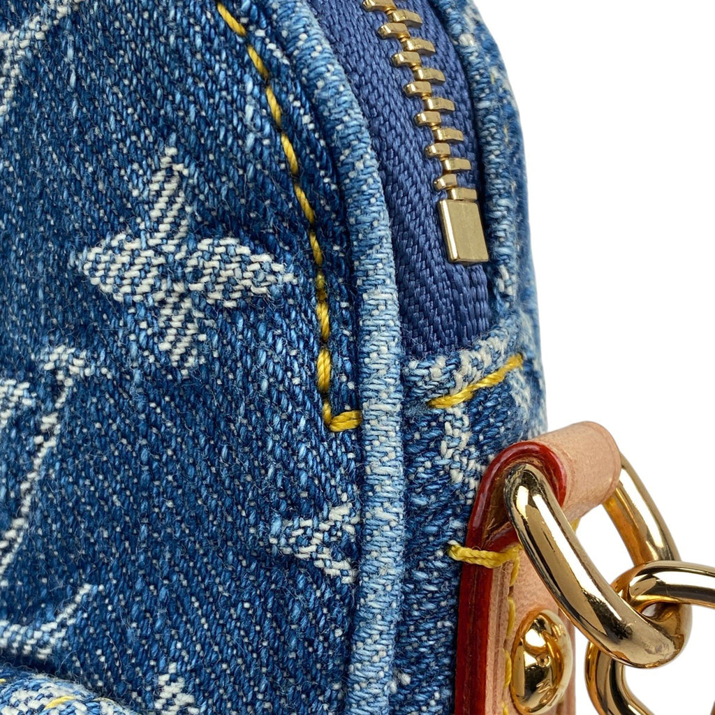 ルイ・ヴィトン ポシェット フェアファックス 斜め掛け ショルダーバッグ モノグラムデニム ブルー M82948 レディース 【中古】brbag