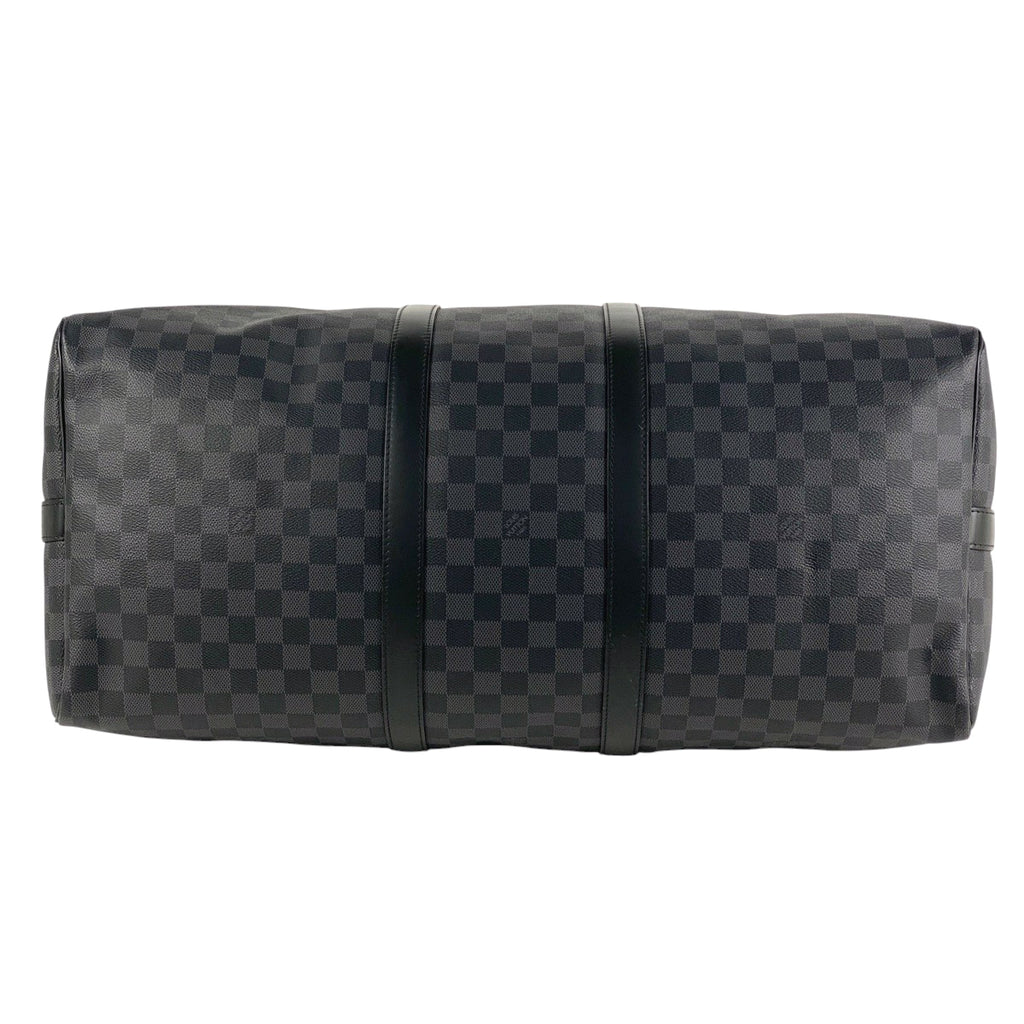 ルイ・ヴィトン キーポル バンドリエール 55 旅行 2WAY ショルダーバッグ ボストンバッグ ダミエグラフィット ノワール(ブラック) N41413 メンズ 【中古】brbag