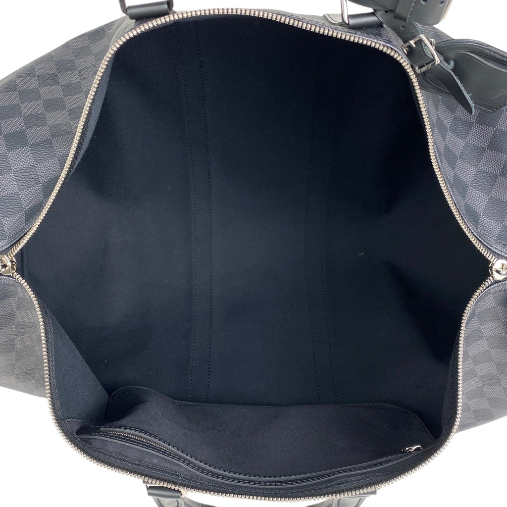 ルイ・ヴィトン キーポル バンドリエール 55 旅行 2WAY ショルダーバッグ ボストンバッグ ダミエグラフィット ノワール(ブラック) N41413 メンズ 【中古】brbag