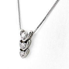 メレダイヤ デザインネックレス ネックレス K18 WG ダイヤモンド レディース ノンブランドジュエリー 【中古】nbjwl