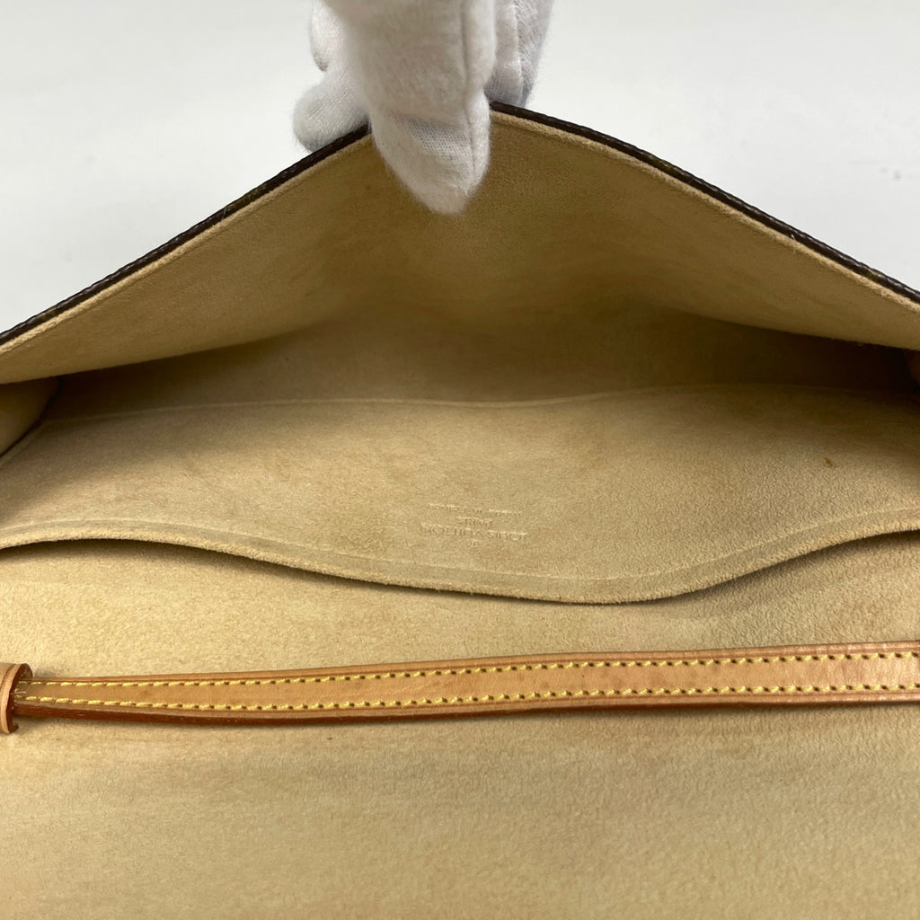 ルイ・ヴィトン ポシェットツイン GM クラッチバッグ 2WAY ショルダーバッグ モノグラム ブラウン M51852 レディース 【中古】brbag