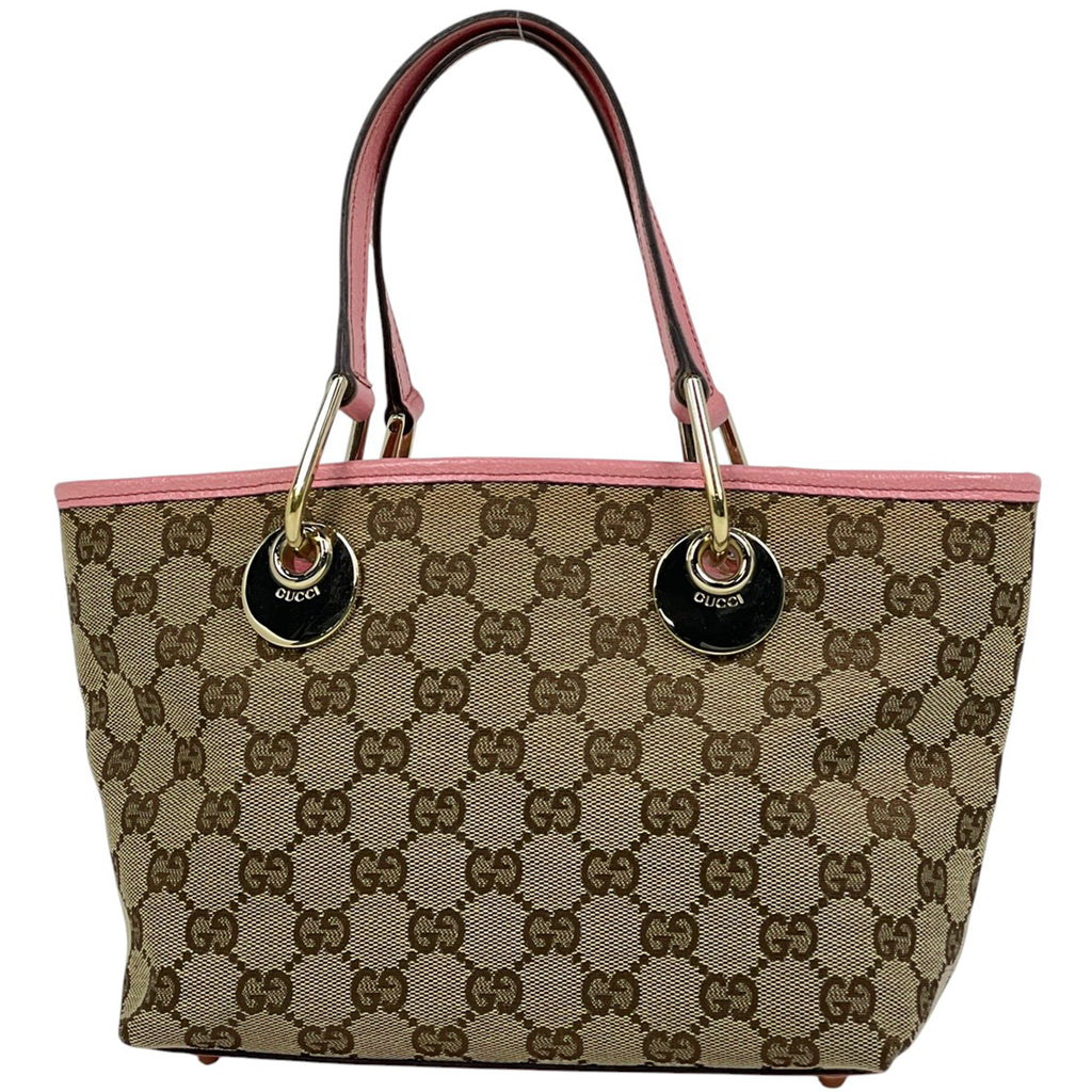 グッチ GG柄 ハンドバッグ ハンドバッグ GGキャンバス ベージュ ピンク レディース 【中古】brbag