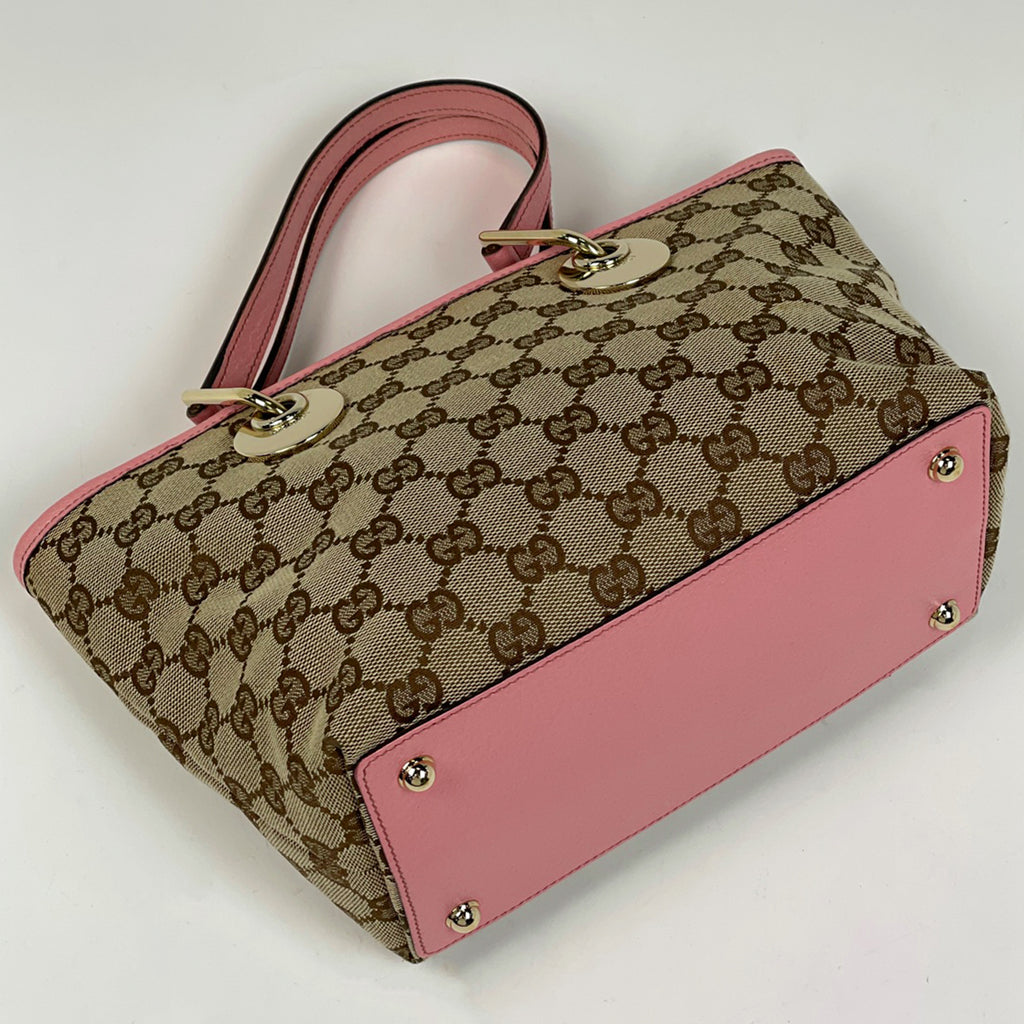 グッチ GG柄 ハンドバッグ ハンドバッグ GGキャンバス ベージュ ピンク レディース 【中古】brbag