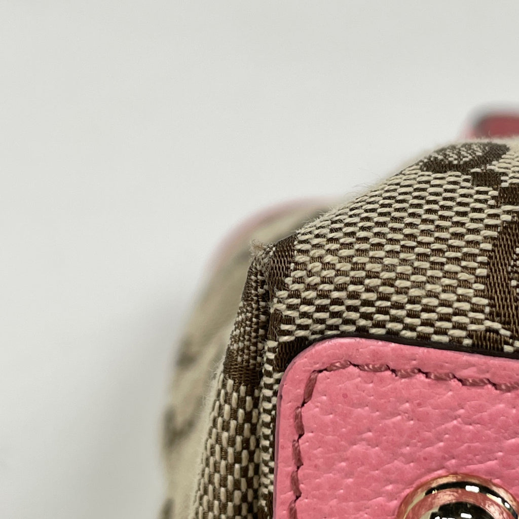 グッチ GG柄 ハンドバッグ ハンドバッグ GGキャンバス ベージュ ピンク レディース 【中古】brbag