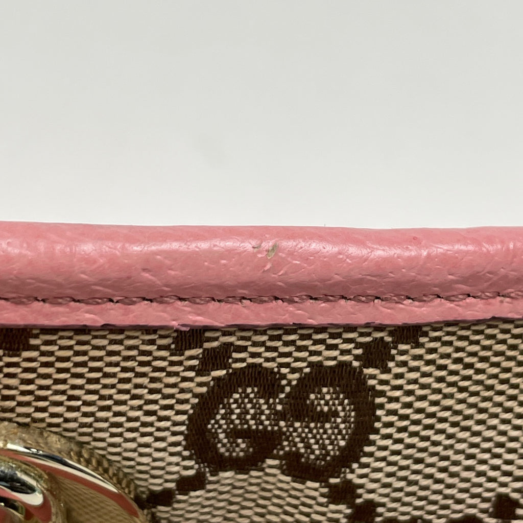 グッチ GG柄 ハンドバッグ ハンドバッグ GGキャンバス ベージュ ピンク レディース 【中古】brbag