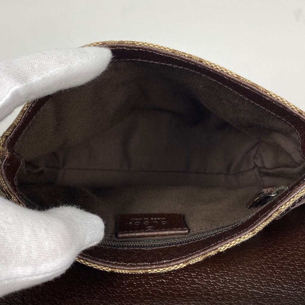 グッチ GG柄 ウエストバッグ ヒップバッグ ボディバッグ GGキャンバス ベージュ ブラウン レディース 【中古】brbag