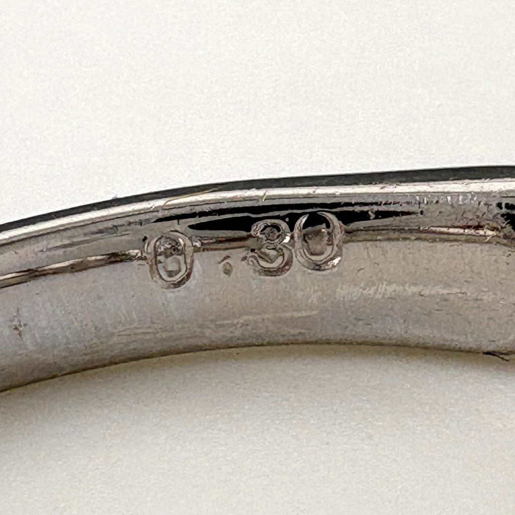 ハートモチーフ デザインリング WG ホワイトゴールド 指輪 メレダイヤ スイング リング 11号 K18 WG ダイヤモンド レディース 【中古】nbjwl