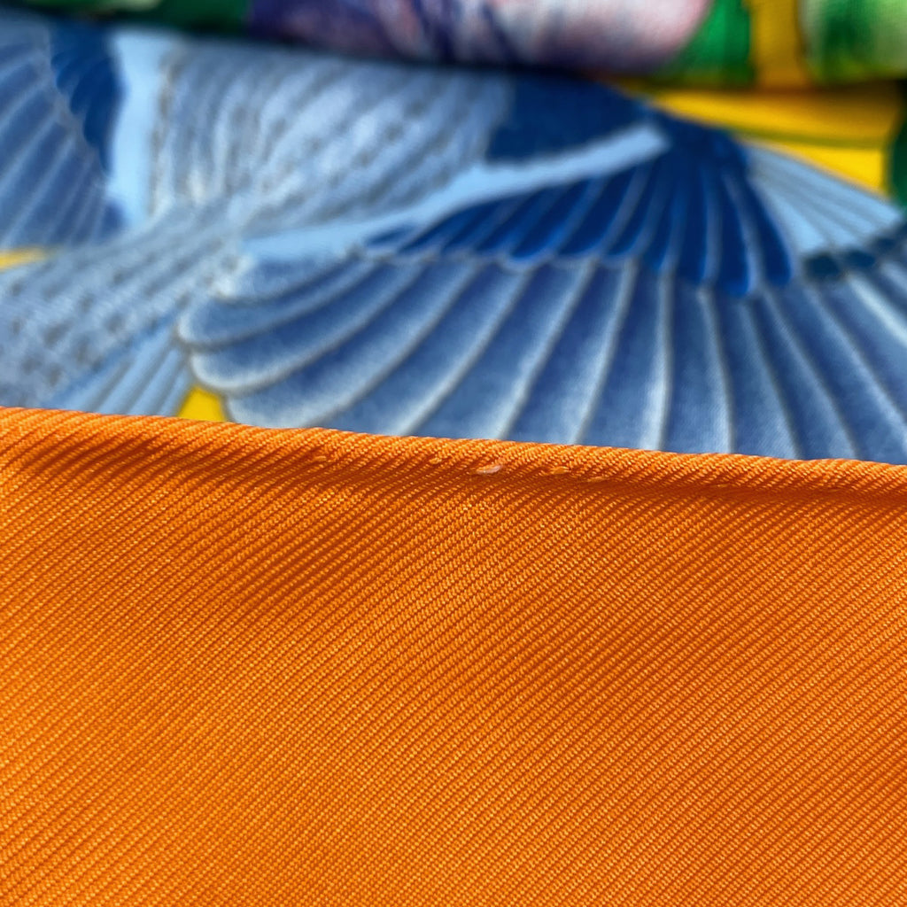 エルメス カレ90 Les merises さくらんぼ スカーフ シルク グリーン マルチカラー レディース 【中古】brbag