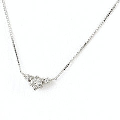 メレダイヤ デザインネックレス ネックレス Pt850 ダイヤモンド レディース ノンブランドジュエリー 【中古】nbjwl