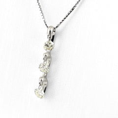 メレダイヤ デザインネックレス ネックレス K18 WG ダイヤモンド レディース ノンブランドジュエリー 【中古】nbjwl