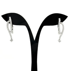 ジュネ メレダイヤ デザインイヤリング WG ホワイトゴールド イヤリング WG 750 585 レディース ブランドジュエリー 【中古】brjwl