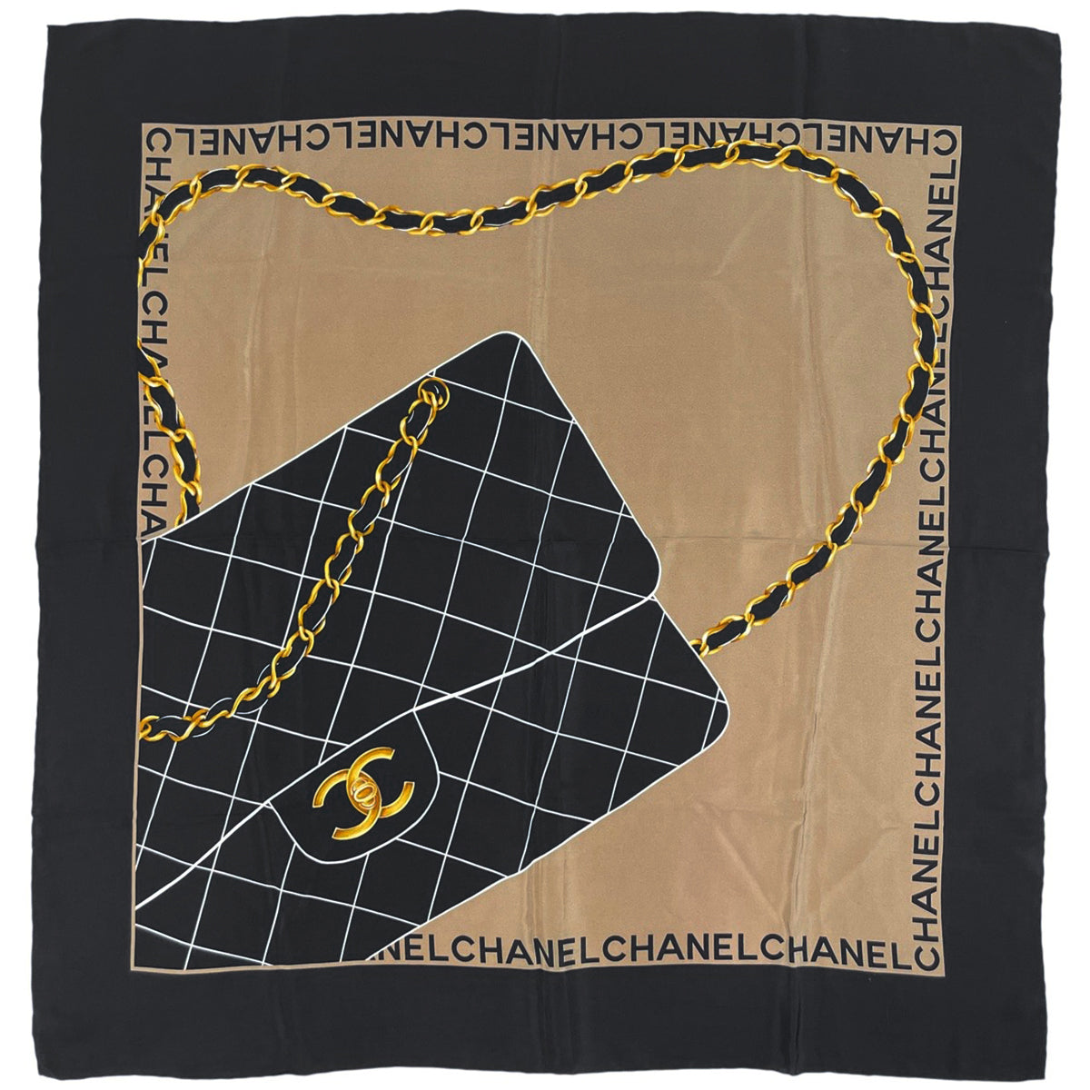 【美品】シャネル　スカーフ CHANEL タグ付未使用 シャネル 現行品 CHL-SCARF2 70CH19 ココマーク