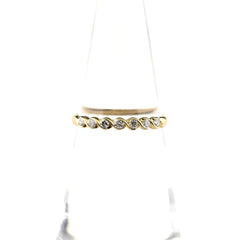 メレダイヤ デザインリング YG イエローゴールド 指輪 リング 9号 750 ダイヤモンド レディース ノンブランドジュエリー 【中古】nbjwl