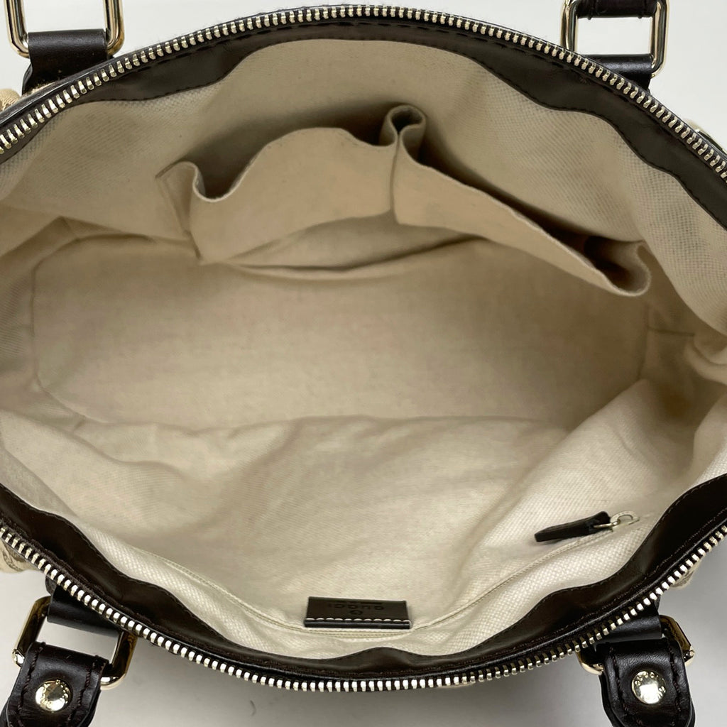 グッチ GG柄 スーキー ハンドバッグ インターロッキングG ハンドバッグ GGキャンバス ベージュ ブラウン 247902 レディース 【中古】brbag