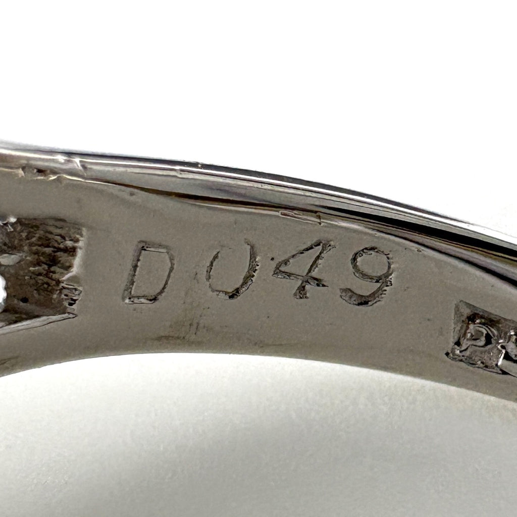 パール デザインリング プラチナ 指輪 メレダイヤ 真珠 リング 11号 Pt900 パール ダイヤモンド レディース 【中古】nbjwl