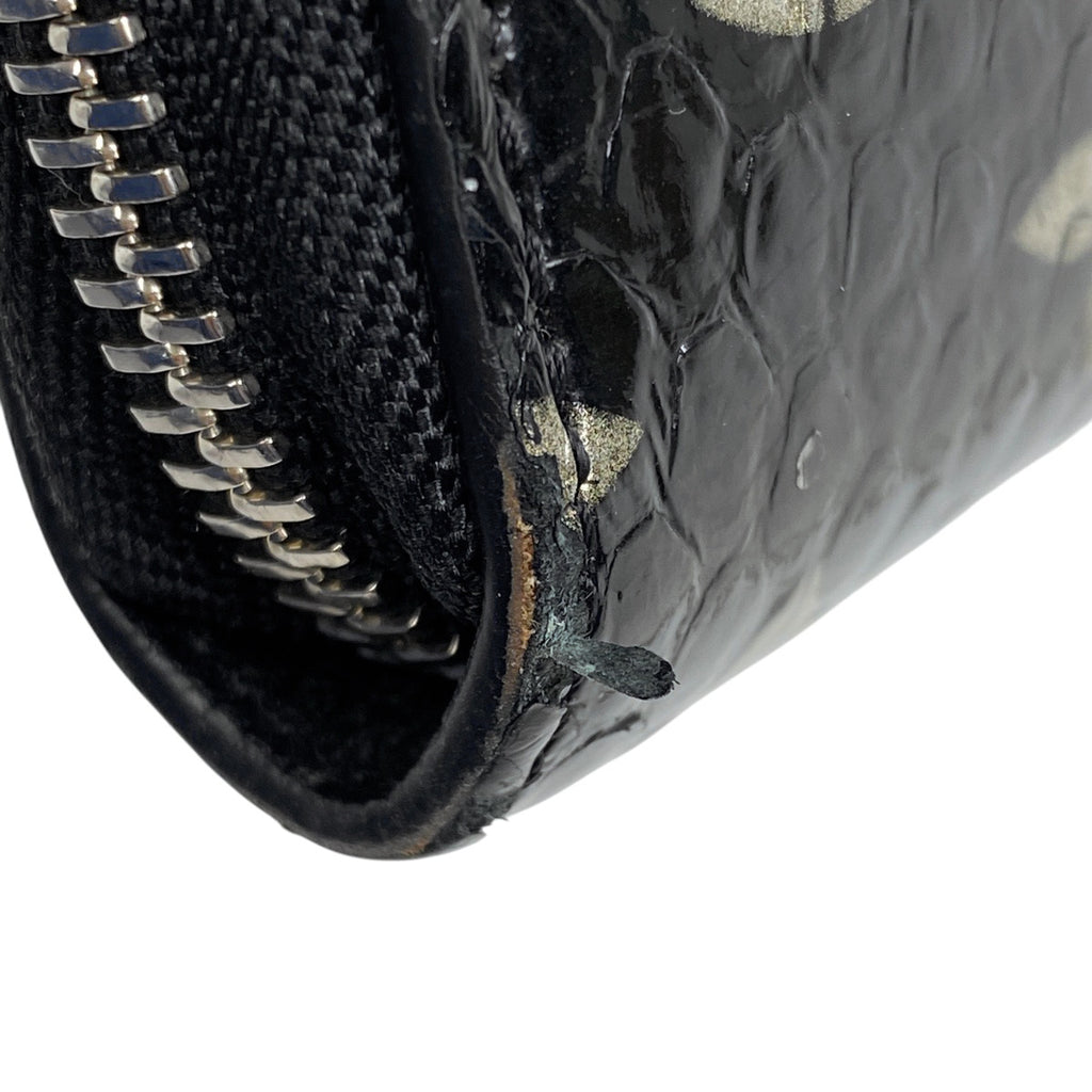 ルイ・ヴィトン ジッピー ウォレット ラウンドファスナー モノグラム エキゾチック 長財布 パイソン ノワール(ブラック) N96955 レディース 【中古】brbag