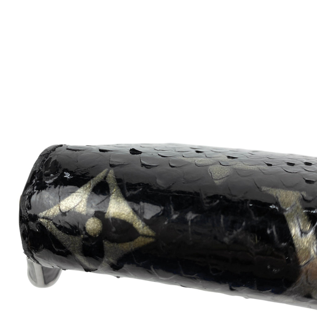 ルイ・ヴィトン ジッピー ウォレット ラウンドファスナー モノグラム エキゾチック 長財布 パイソン ノワール(ブラック) N96955 レディース 【中古】brbag