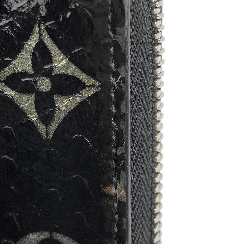 ルイ・ヴィトン ジッピー ウォレット ラウンドファスナー モノグラム エキゾチック 長財布 パイソン ノワール(ブラック) N96955 レディース 【中古】brbag