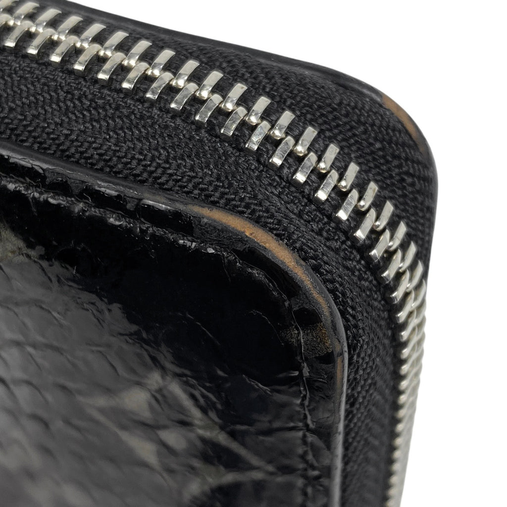 ルイ・ヴィトン ジッピー ウォレット ラウンドファスナー モノグラム エキゾチック 長財布 パイソン ノワール(ブラック) N96955 レディース 【中古】brbag