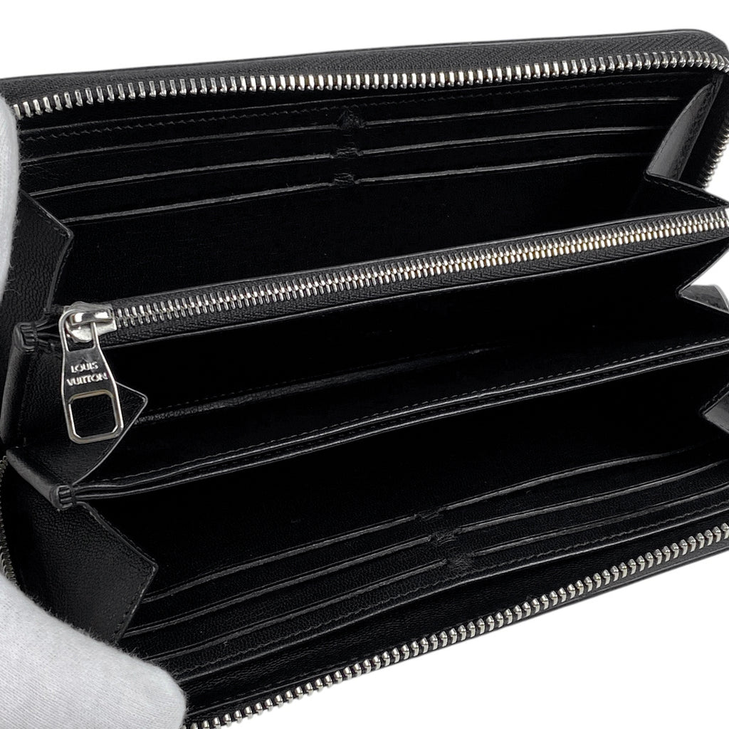 ルイ・ヴィトン ジッピー ウォレット ラウンドファスナー モノグラム エキゾチック 長財布 パイソン ノワール(ブラック) N96955 レディース 【中古】brbag