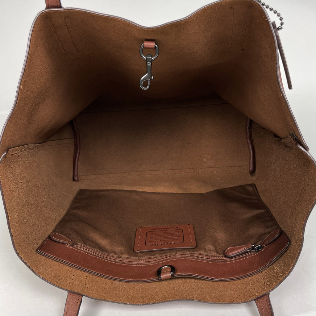 コーチ ロゴ トートバッグ 肩掛け ショルダーバッグ トートバッグ レザー ブラウン F59403 レディース 【中古】brbag