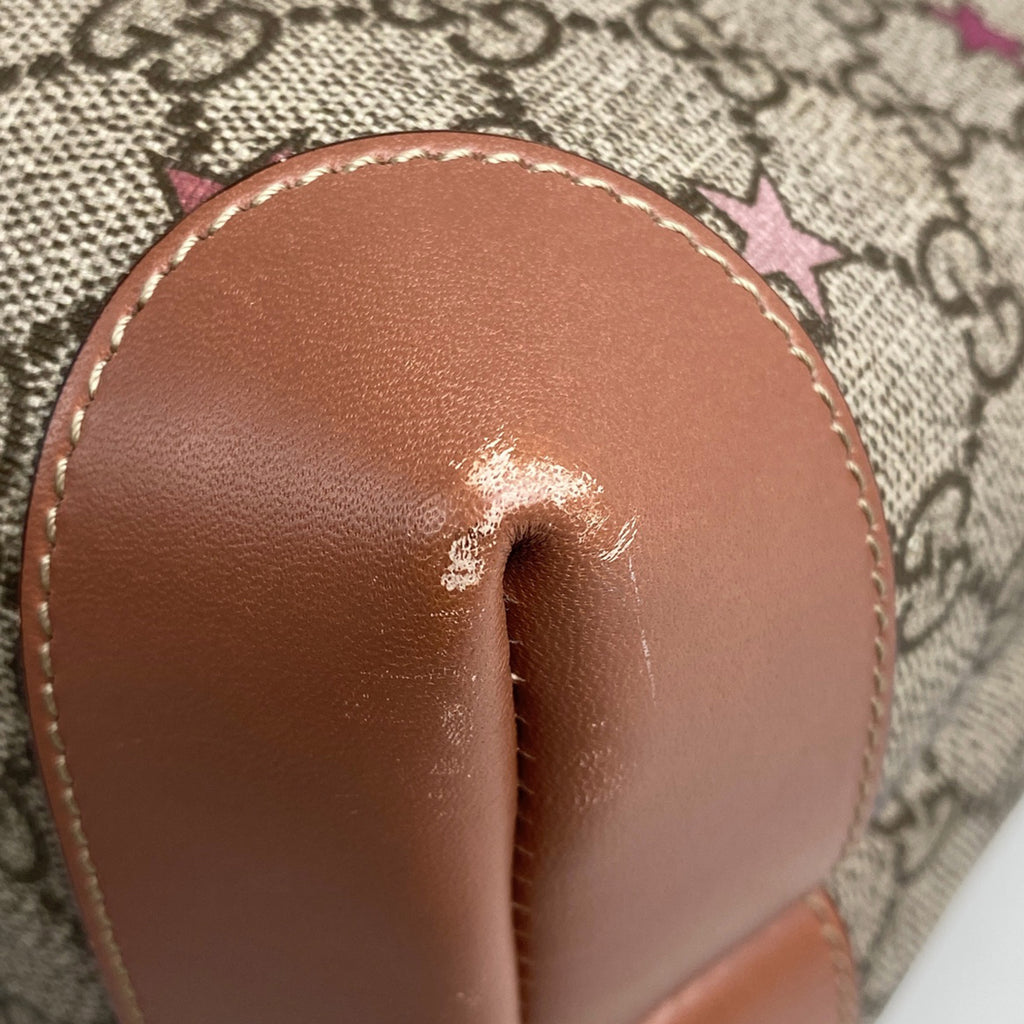 グッチ GG柄 トートバッグ スター GGスプリーム ショルダーバッグ トートバッグ コーティングキャンバス ベージュ マルチカラー 309498 レディース 【中古】brbag