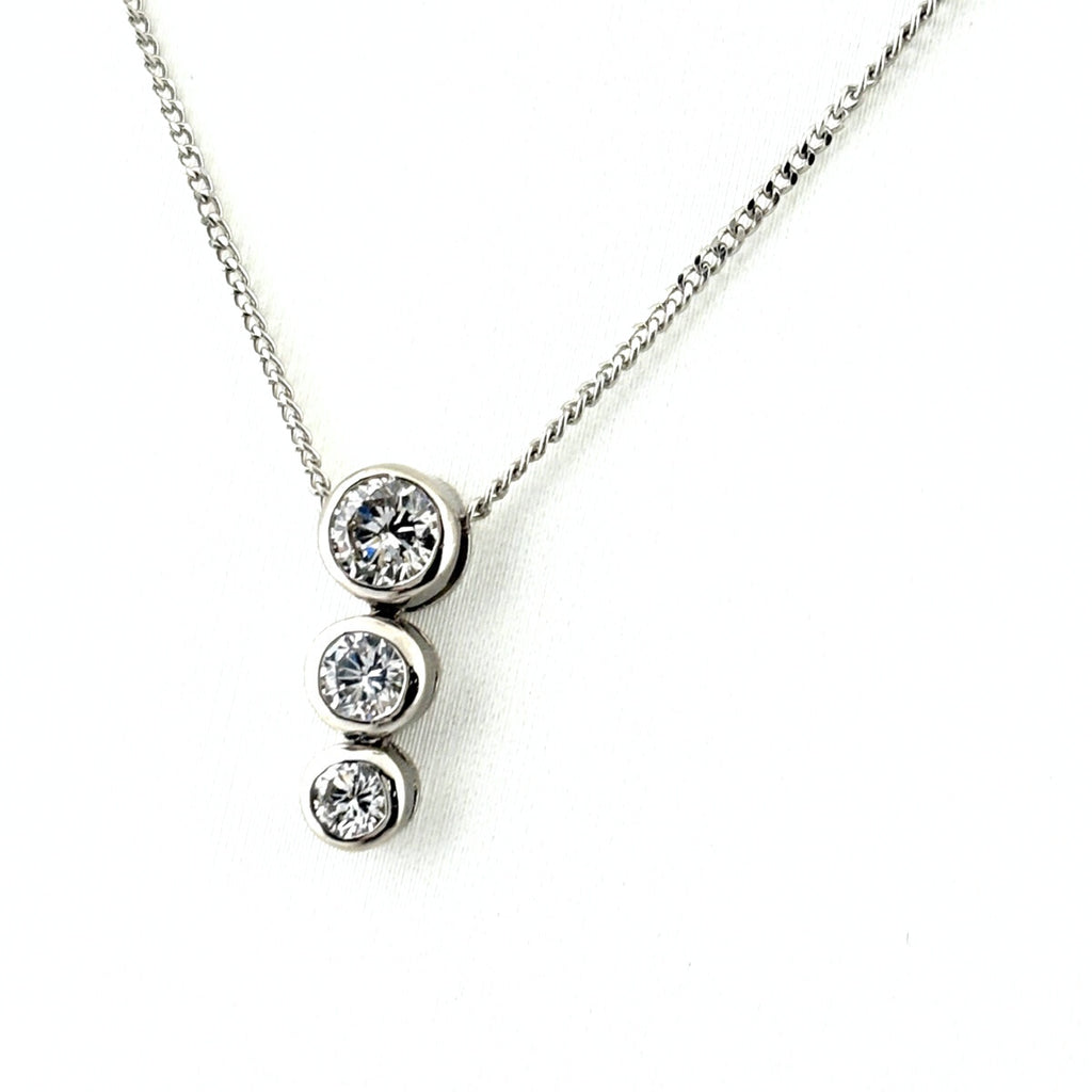 メレダイヤ デザインネックレス プラチナ ペンダント ネックレス Pt900 Pt850 ダイヤモンド レディース ノンブランドジュエリー 【中古】nbjwl