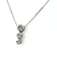 メレダイヤ デザインネックレス プラチナ ペンダント ネックレス Pt900 Pt850 ダイヤモンド レディース ノンブランドジュエリー 【中古】nbjwl