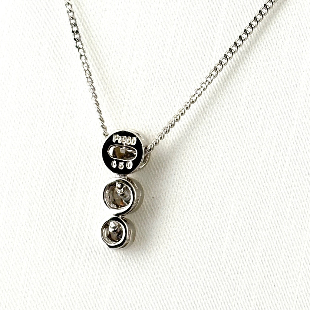 メレダイヤ デザインネックレス プラチナ ペンダント ネックレス Pt900 Pt850 ダイヤモンド レディース ノンブランドジュエリー 【中古】nbjwl