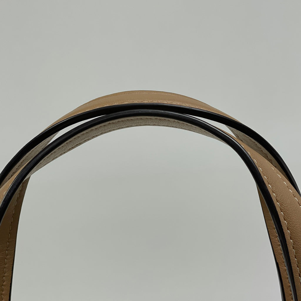 コーチ ロゴ ハンドバッグ 2WAY ショルダーバッグ バケット ハンドバッグ ストロー ベージュ レディース 【中古】brbag